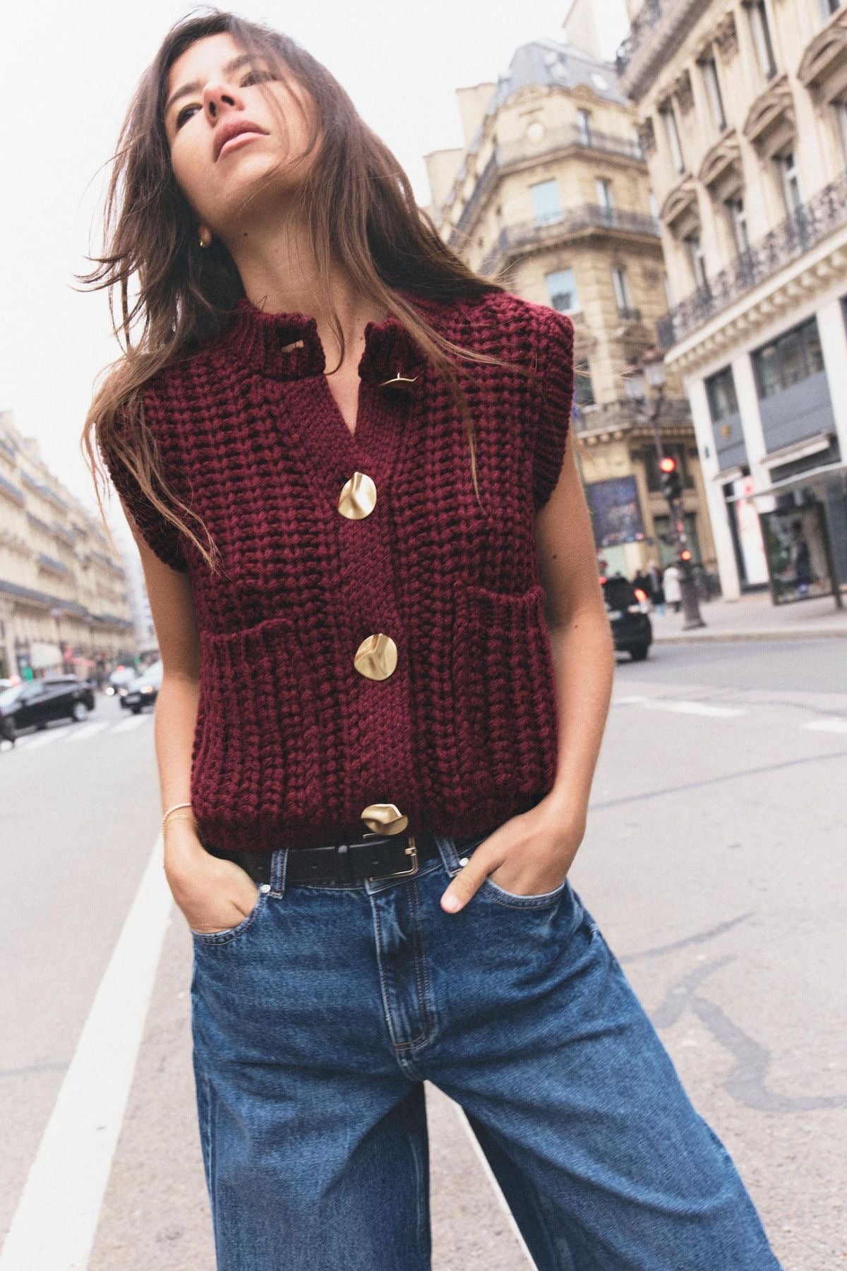Zara Chunky Knit Vest
