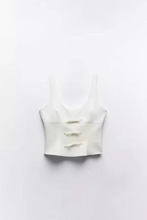 Zara Bows White Top