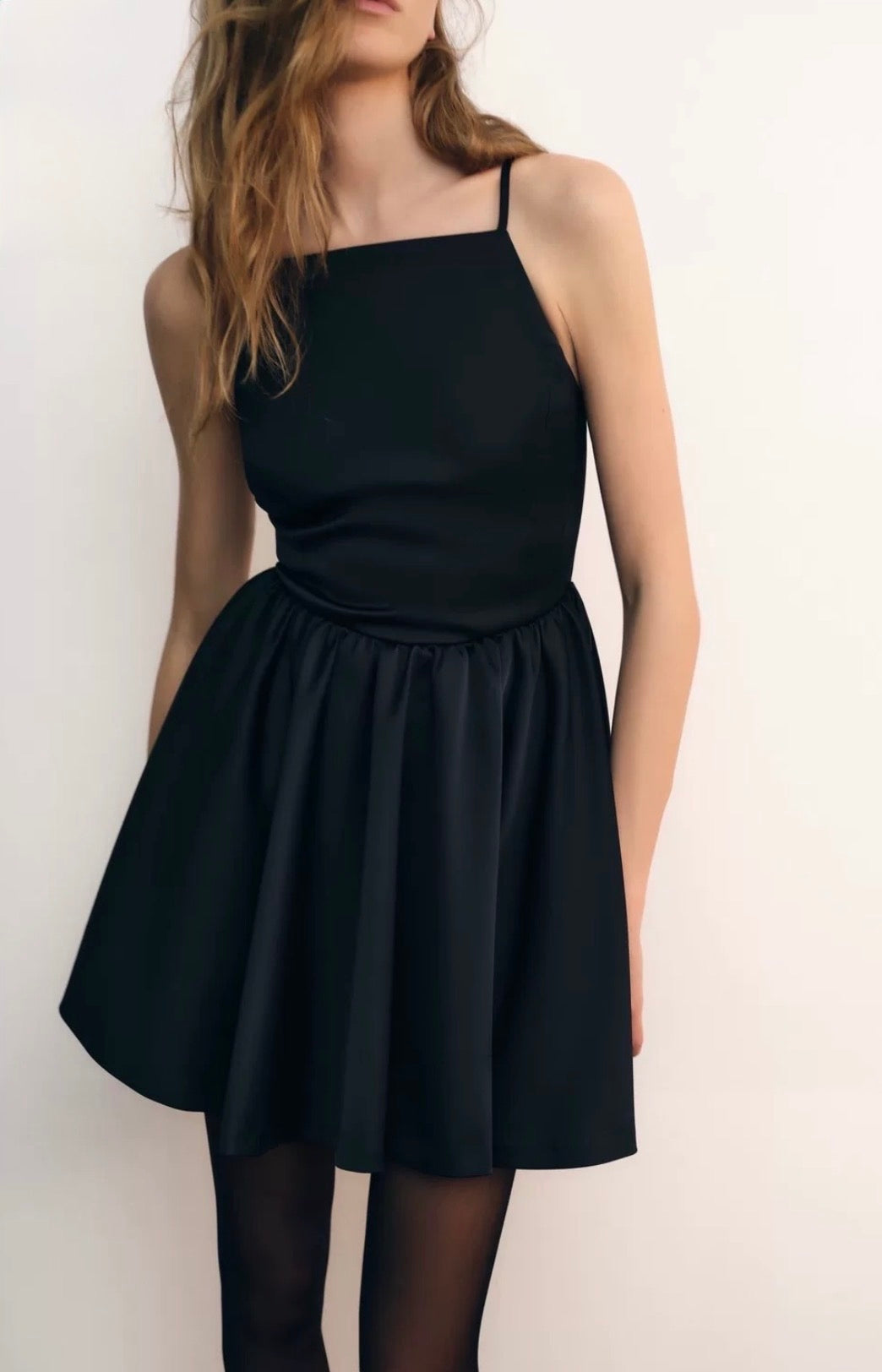 Zara silk open back dress
