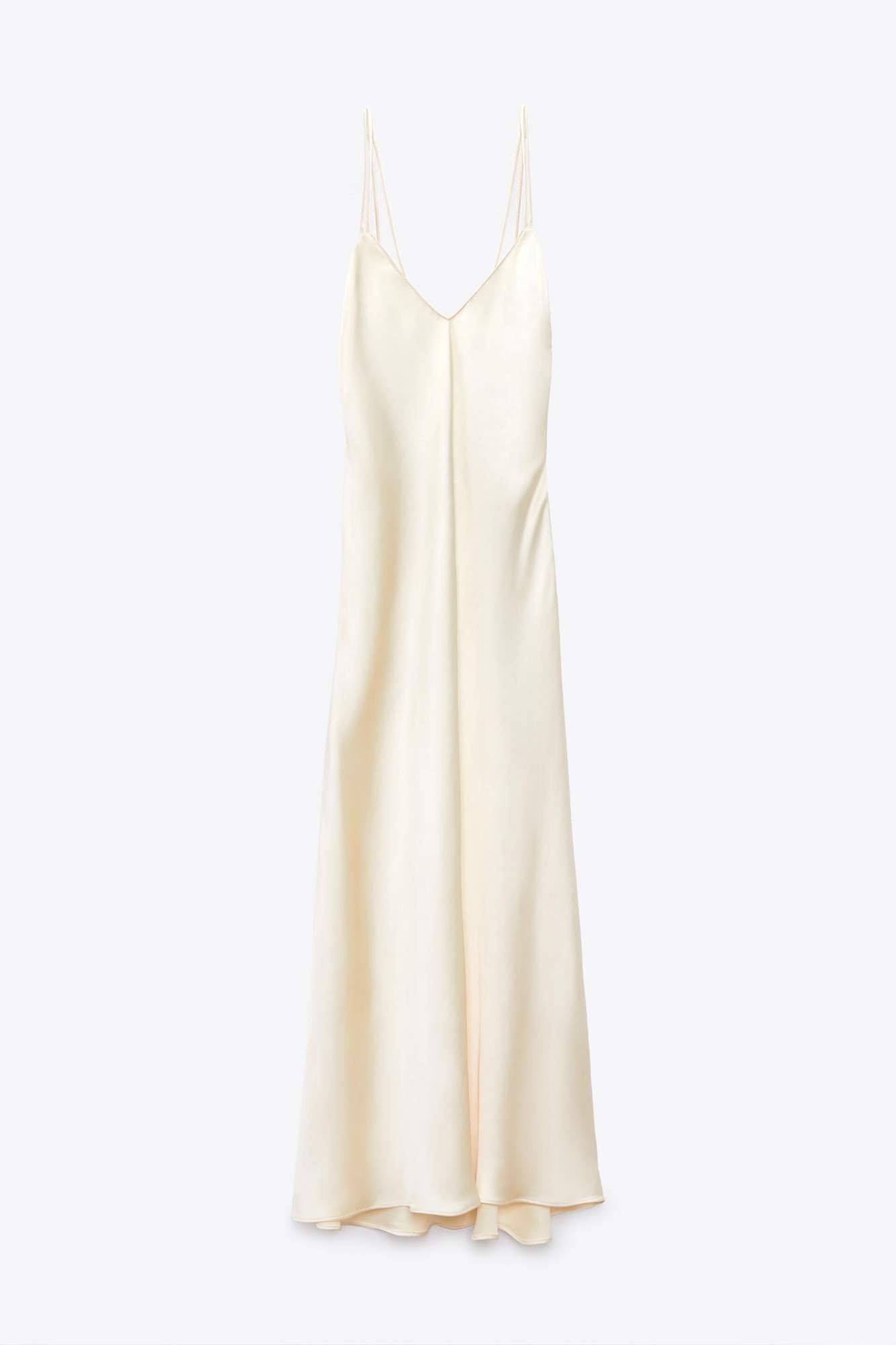 Zara Vanille Silk Midi Dress