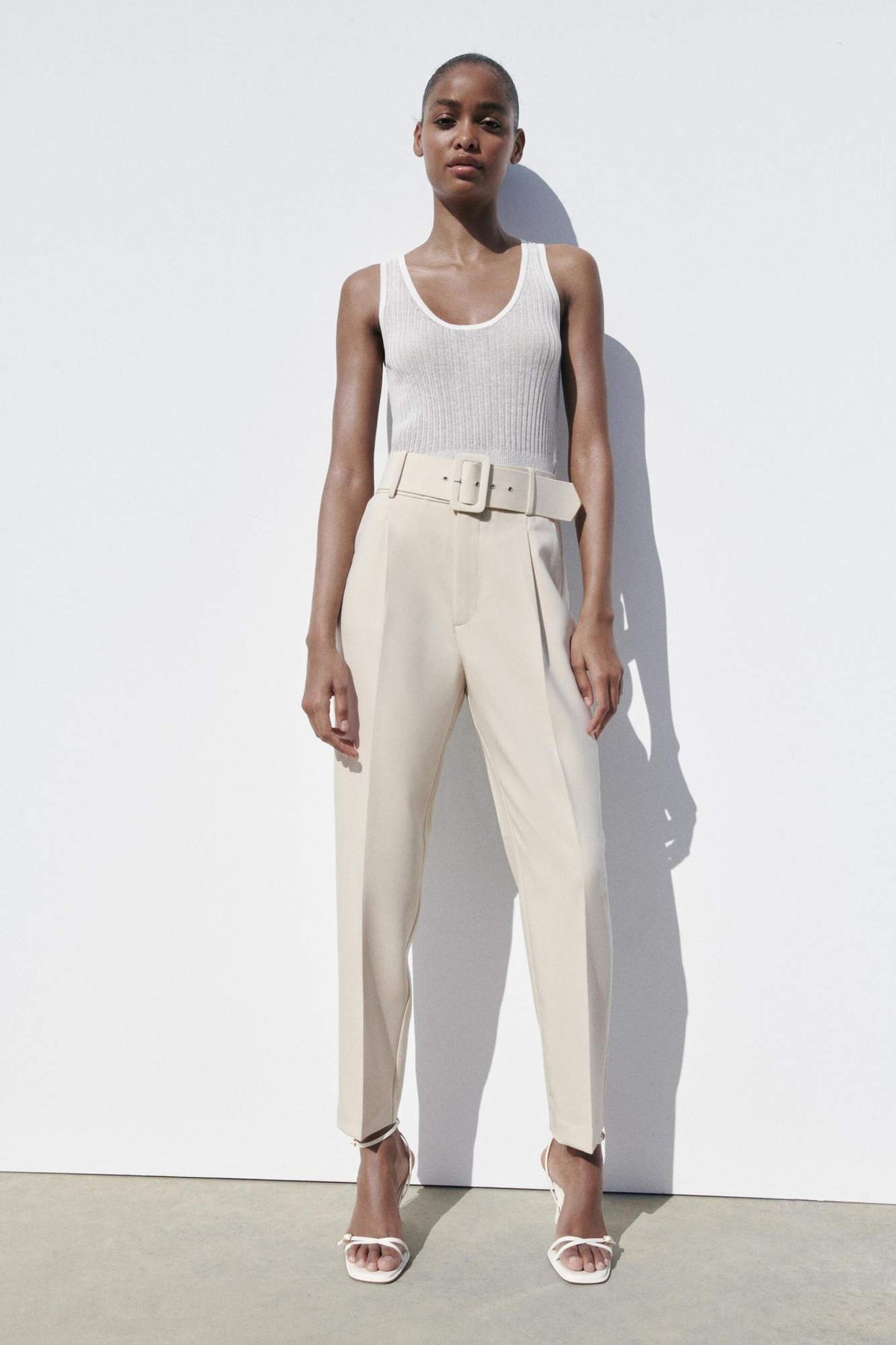 Zara Belted High Waist Trousers