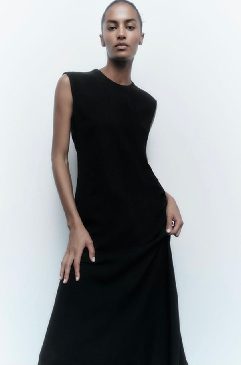 Zara crepe midi dress